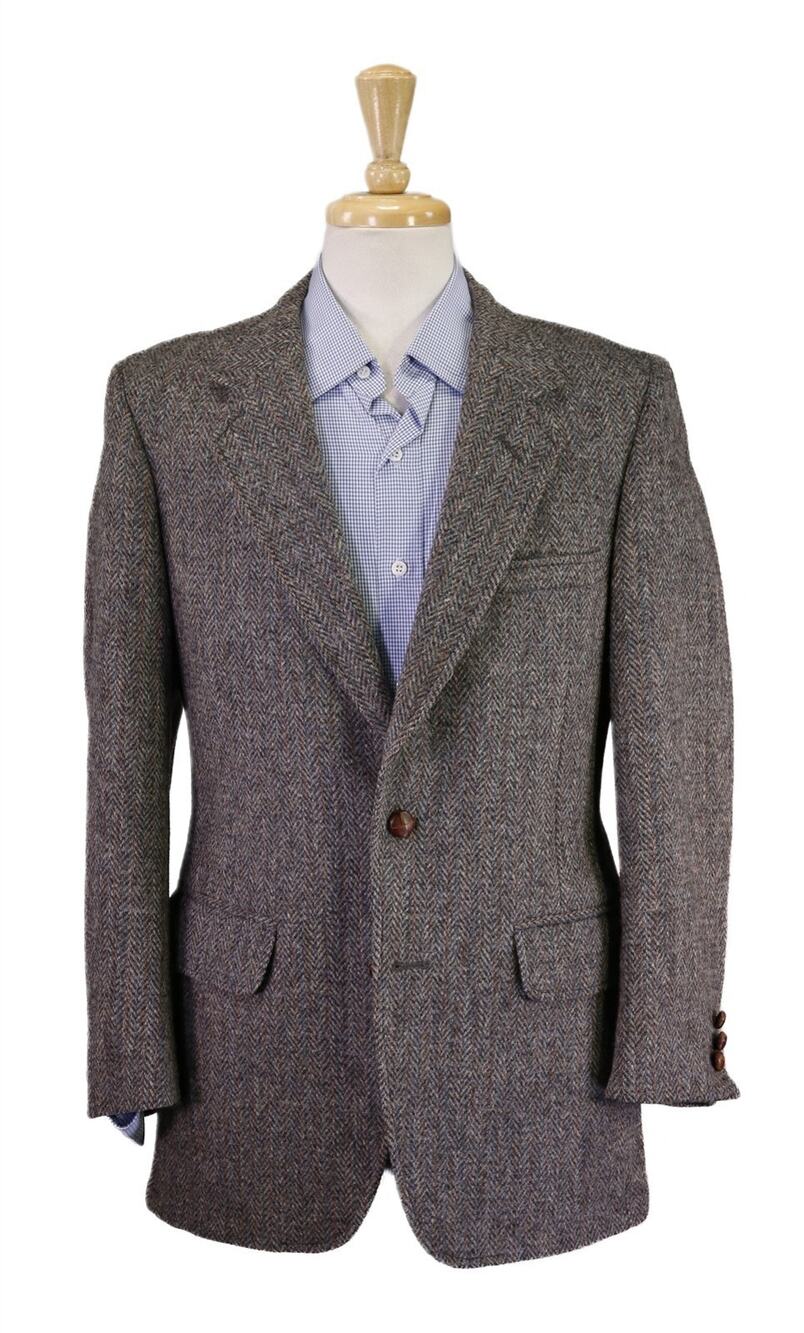 Harris Tweed Vintage Brown Herringbone 2-Btn Wool Sportcoat Blazer 38S